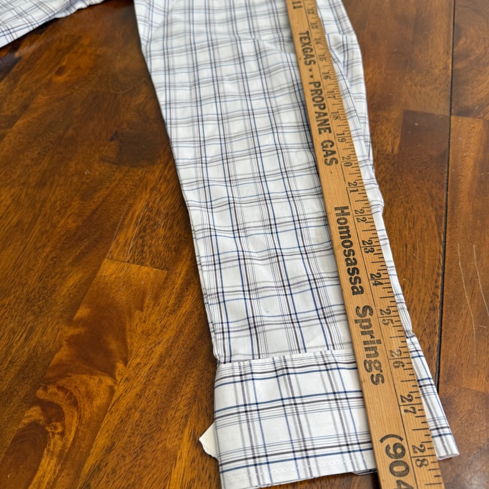 Van Heusen Mens LT Big & Tall Plaid Dress Shirt Stain Shield Wrinkle Free CB310 - Picture 8 of 9